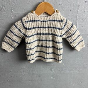 Zara Striped Knit Baby Sweater